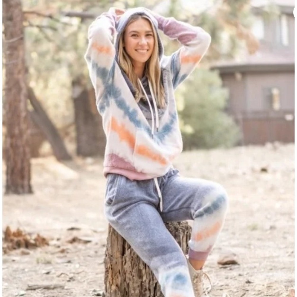 Feat Blanketblend Tie Dye Tahoe Hoodie Oversized Boho Cozy Loungewear‎ Large